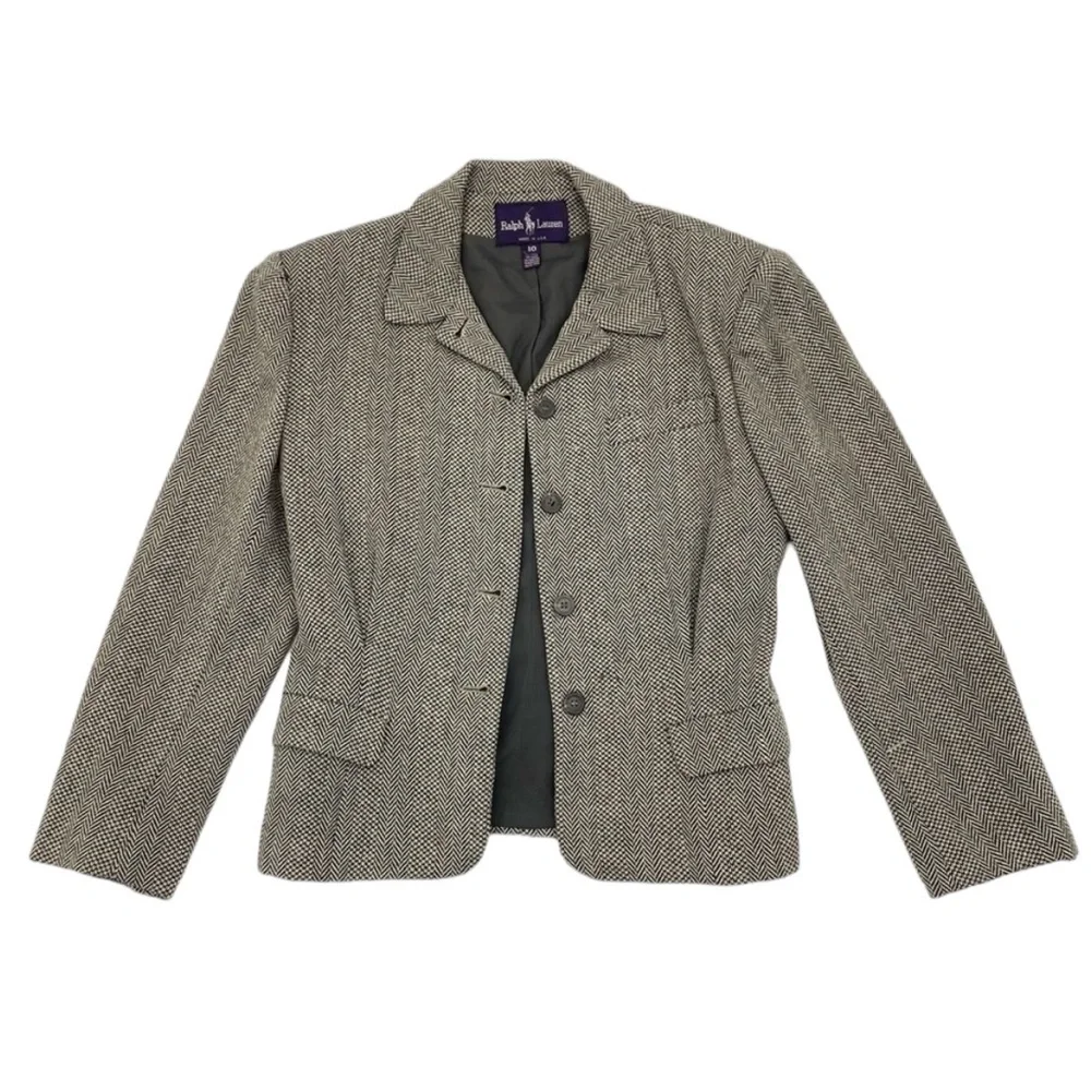 Ralph Lauren Purple Label Wool/Cashmere Jacket 10 Brown - Picture 6 of 15